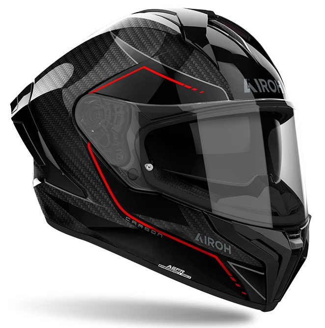 Casco Moto Integrale Airoh MATRYX Carbon Stylish Red HELMET