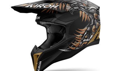 Casco cross Airoh Wraaap Cyborg Matt helmet casque