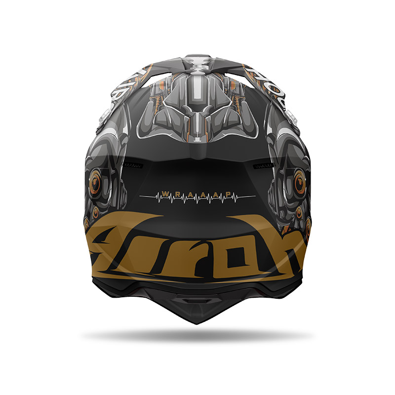 Casco cross Airoh Wraaap Cyborg Matt helmet casque