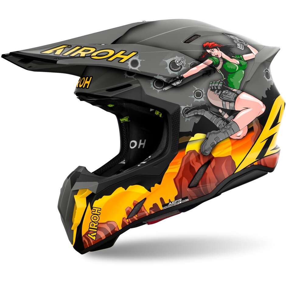 Casco moto cross Airoh Twist 3 Adventure helmet casque enduro motard off road fuoristrada