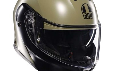 Casco modulare Agv Streetmodular Mono Green Matt Black helmet