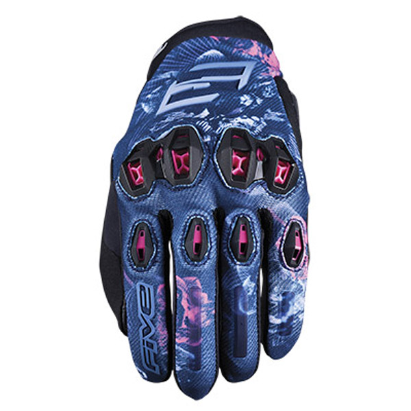 Guanti Moto Donna Five STUNT EVO 2 Flowers Pink Gloves donna