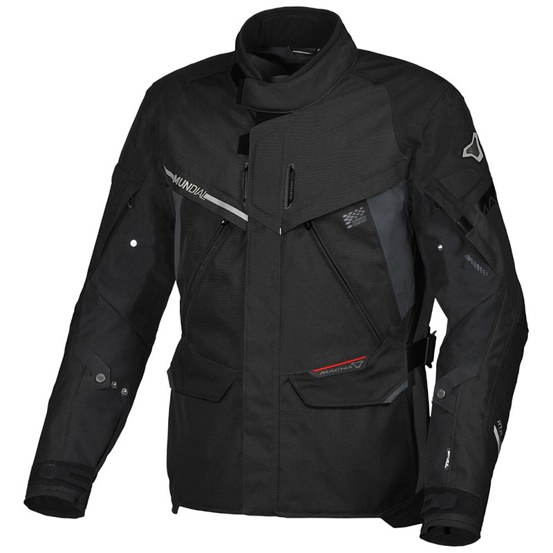 Giacca moto touring Macna Mundial Black Grey
