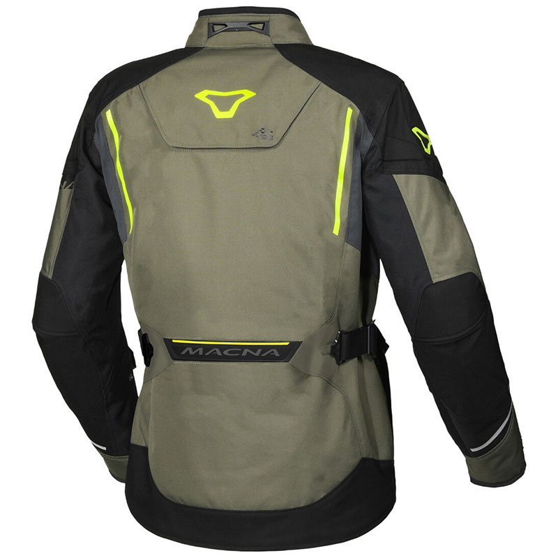 Giacca moto touring Macna Mundial Green Black Yellow