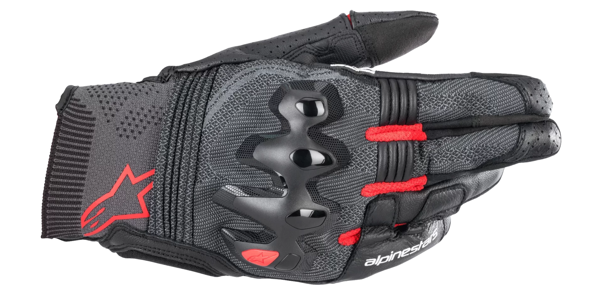 Guanti pelle Alpinestars Morph Black Bright Red gloves