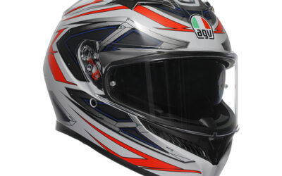 Casco integrale Agv K3 Space bianco opaco rosso fluo helmet E2206