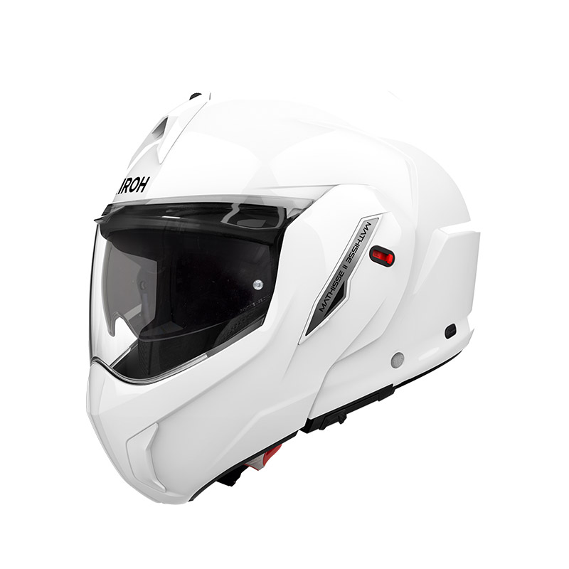 Casco modulare ribaltabile moto Airoh Mathisse II 2 Bianco White flip-back reverse helmet casque