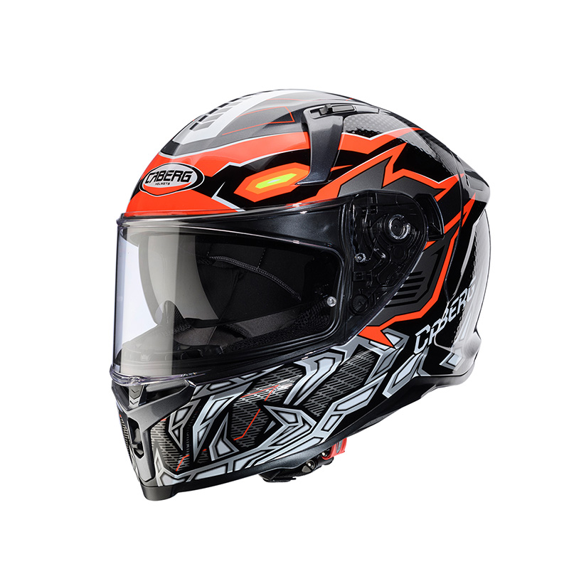 Casco integrale Caberg Avalon x Gurkha grigio arancio helmet casque