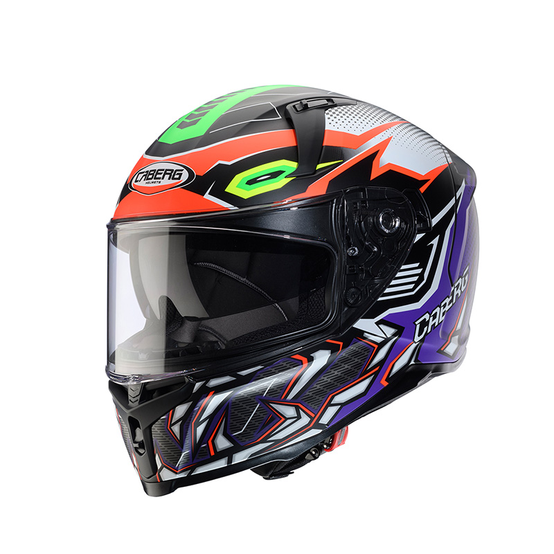 Casco integrale Caberg Avalon x Gurkha verde viola opaco helmet casque