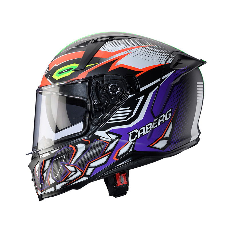 Casco integrale Caberg Avalon x Gurkha verde viola opaco helmet casque
