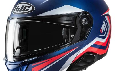 Casco modulare HJC I91 TRICUS MC21SF BLU RED casque