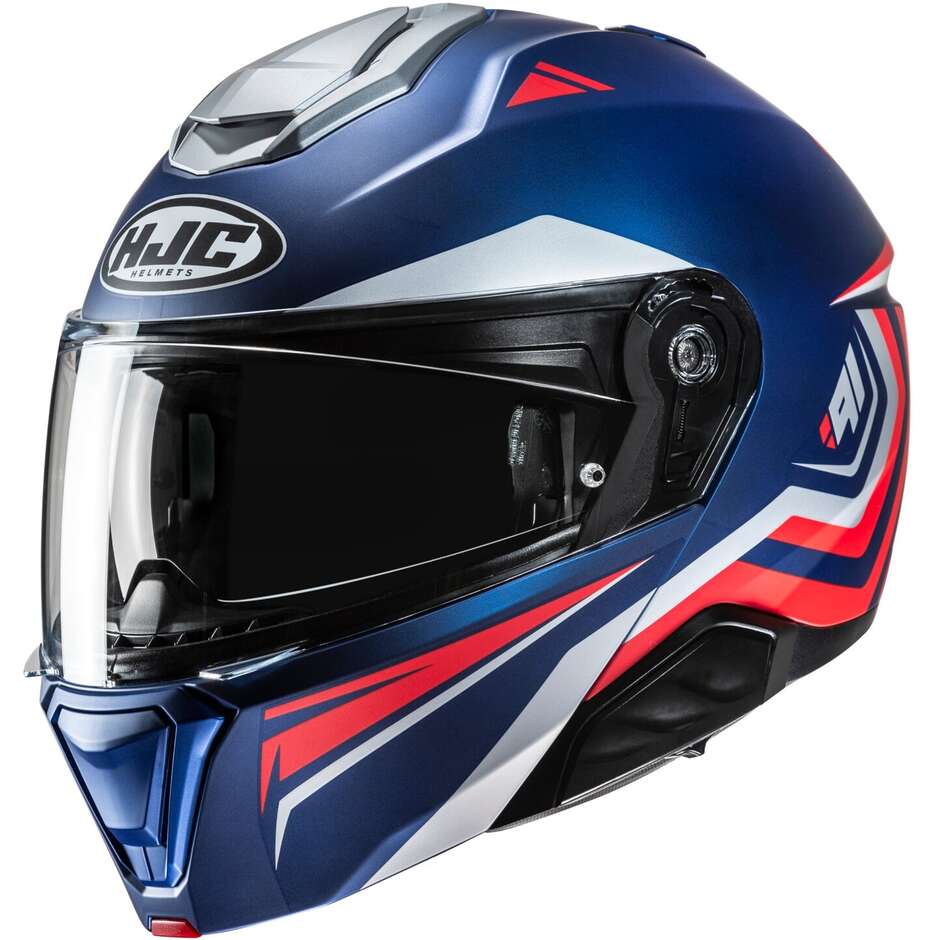 Casco modulare HJC I91 TRICUS MC21SF BLU RED casque
