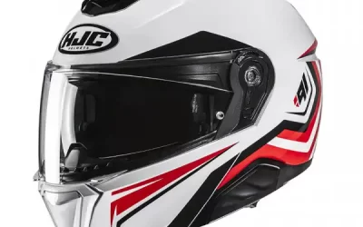 Casco modulare HJC I91 TRICUS MC1 WHITE RED casque