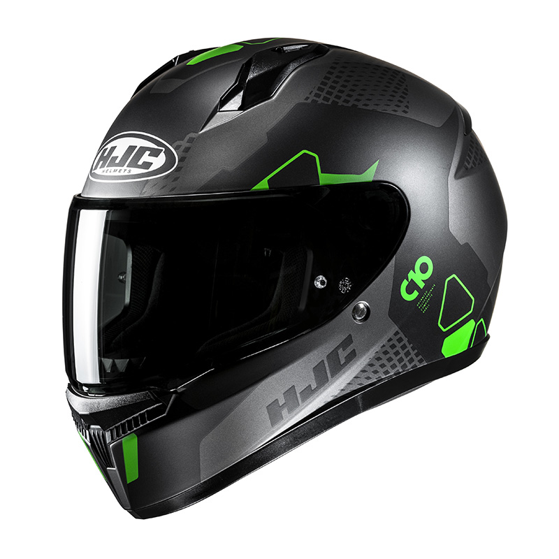 Casco integrale Hjc C10 ASPA MC4SF GREEN helmet casque
