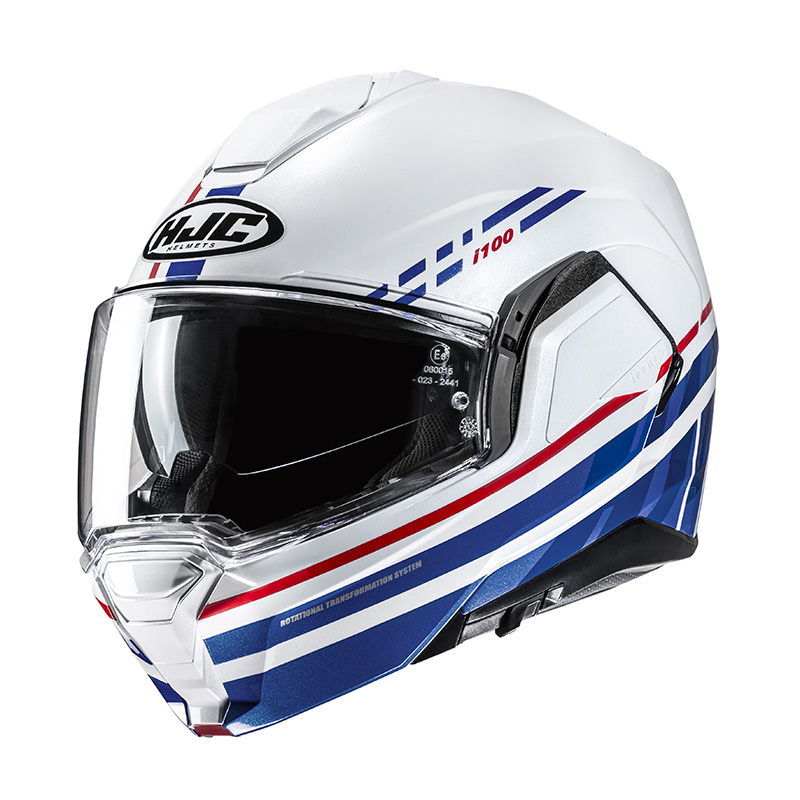 Casco modulare Hjc I100 SYSMA BLU RED MC21 FLIP-BACK helmet