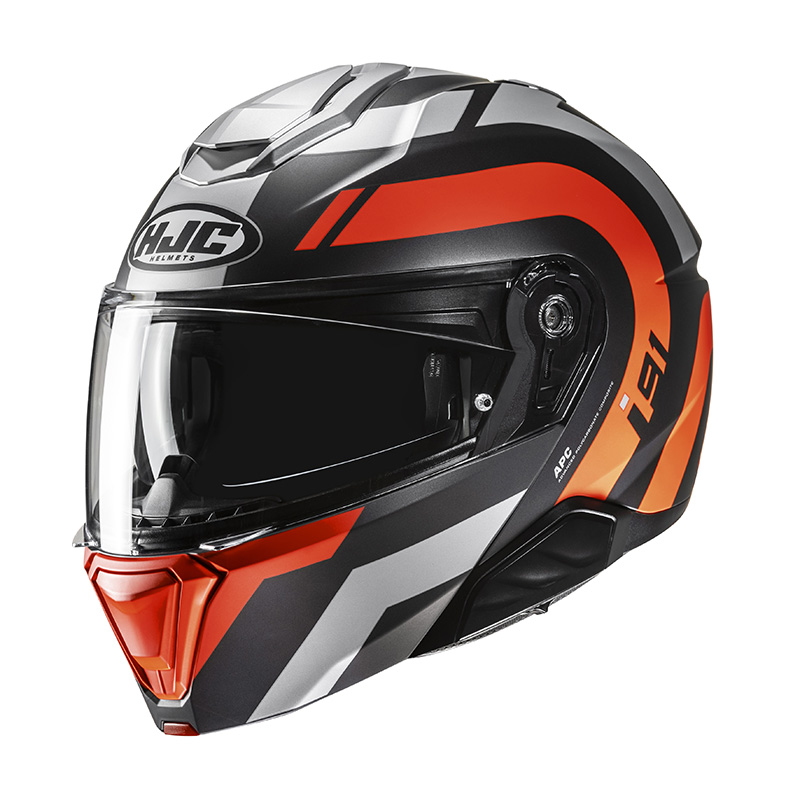 Casco modulare HJC I91 ARVEN MC6HSF MATT GREY ORANGE casque