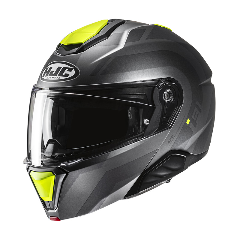 Casco modulare HJC I91 ARVEN MC3HSF MATT GREY YELLOW casque