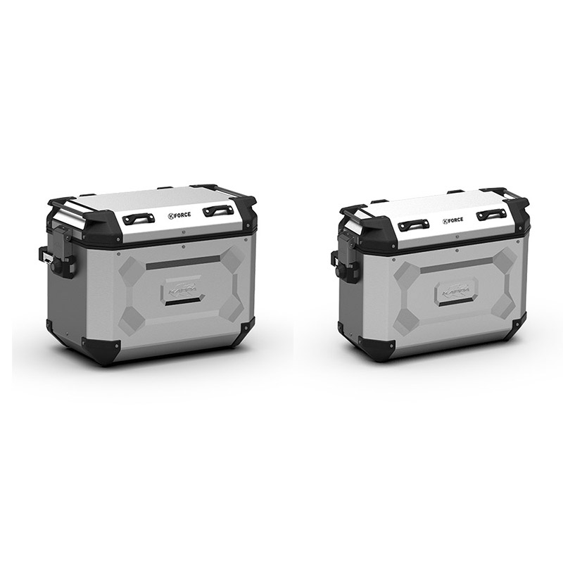 Coppia Valigie Laterali Kappa K Force Kfr4837 Alluminio