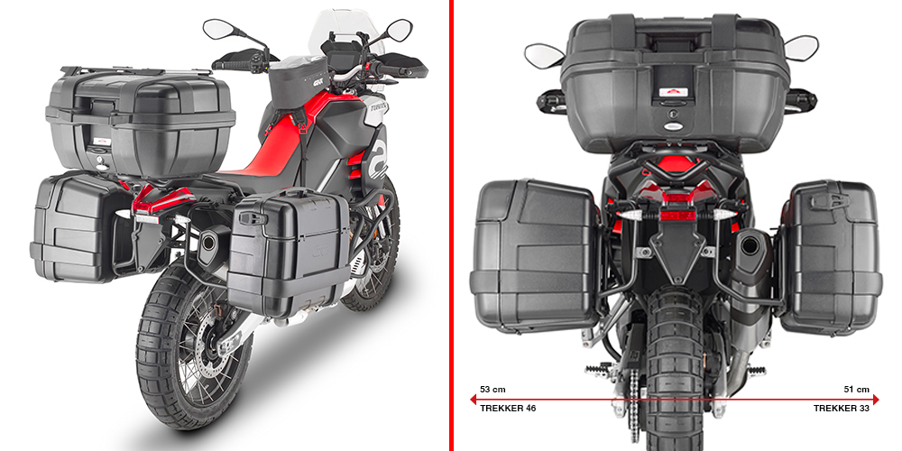 Portavaligie laterale Aprilia Tuareg 660 GIVI PLO6710MK PL ONE-FIT per valigie MONOKEY