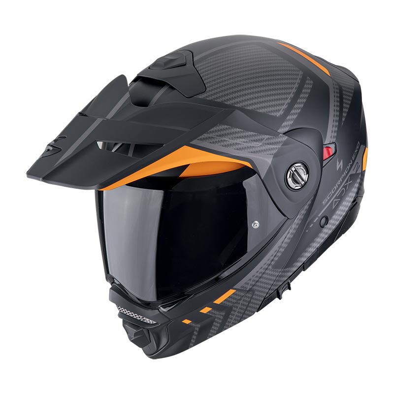 Casco modulare adventure Scorpion ADX-2 LEWIS ARANCIONE ORANGE helmet casque