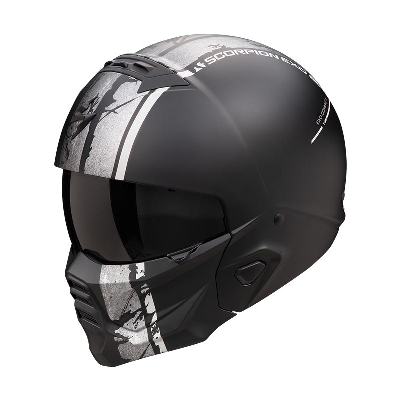Casco integrale fibra vintage SCORPION EXO COMBAT 2 LORD bianco white naked scrambler fiber Helmet casque
