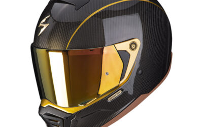 Casco Scorpion Exo-HX1 Carbon SE black gold helmet