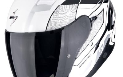 Casco Scorpion Exo-Z1 VUE WHITE BLACK SILVER helmet casque