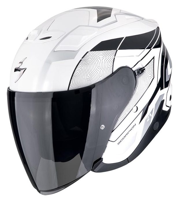 Casco JET Scorpion Exo-Z1 VUE BIANCO ARGENTO WHITE SILVER helmet casque