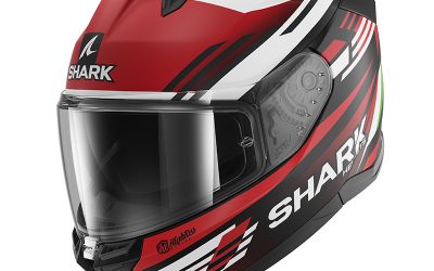 Casco integrale Shark D-SKWAL 3 FIRSTLAP MAT BLACK RED GREEN KRG helmet casque