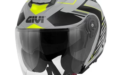 Casco Jet Givi X25 Trace Grey Yellow helmet casque