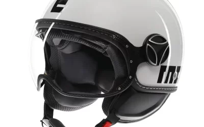 Casco Momo Design FGTR Evo E2206 WHITE QUARZ BLACK helmet casque