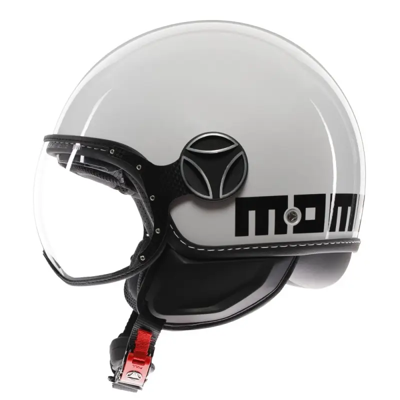 Casco Momo Design FGTR Evo E2206 WHITE QUARZ BLACK helmet casque