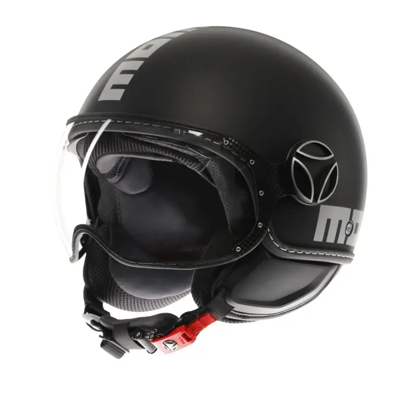 Casco Momo Design FGTR Evo E2206 MATT BLACK SILVER helmet casque