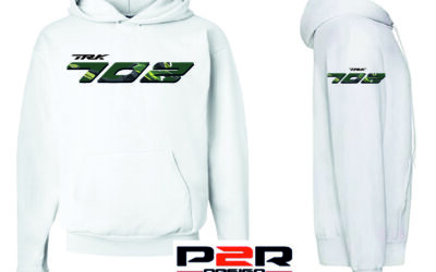 Felpa bianca personalizzata Benelli TRK 702 Hoodie Sweatshirt