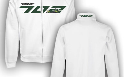 Felpa con zip bianca personalizzata Benelli TRK 702 Sweatshirt