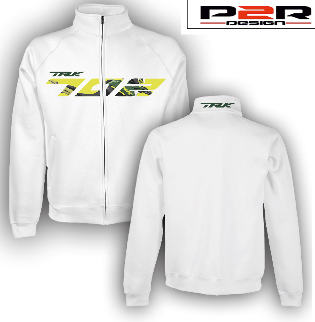 Felpa Bianca con zip Benelli TRK 702