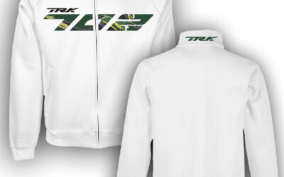Felpa con zip bianca personalizzata Benelli TRK 702 Sweatshirt