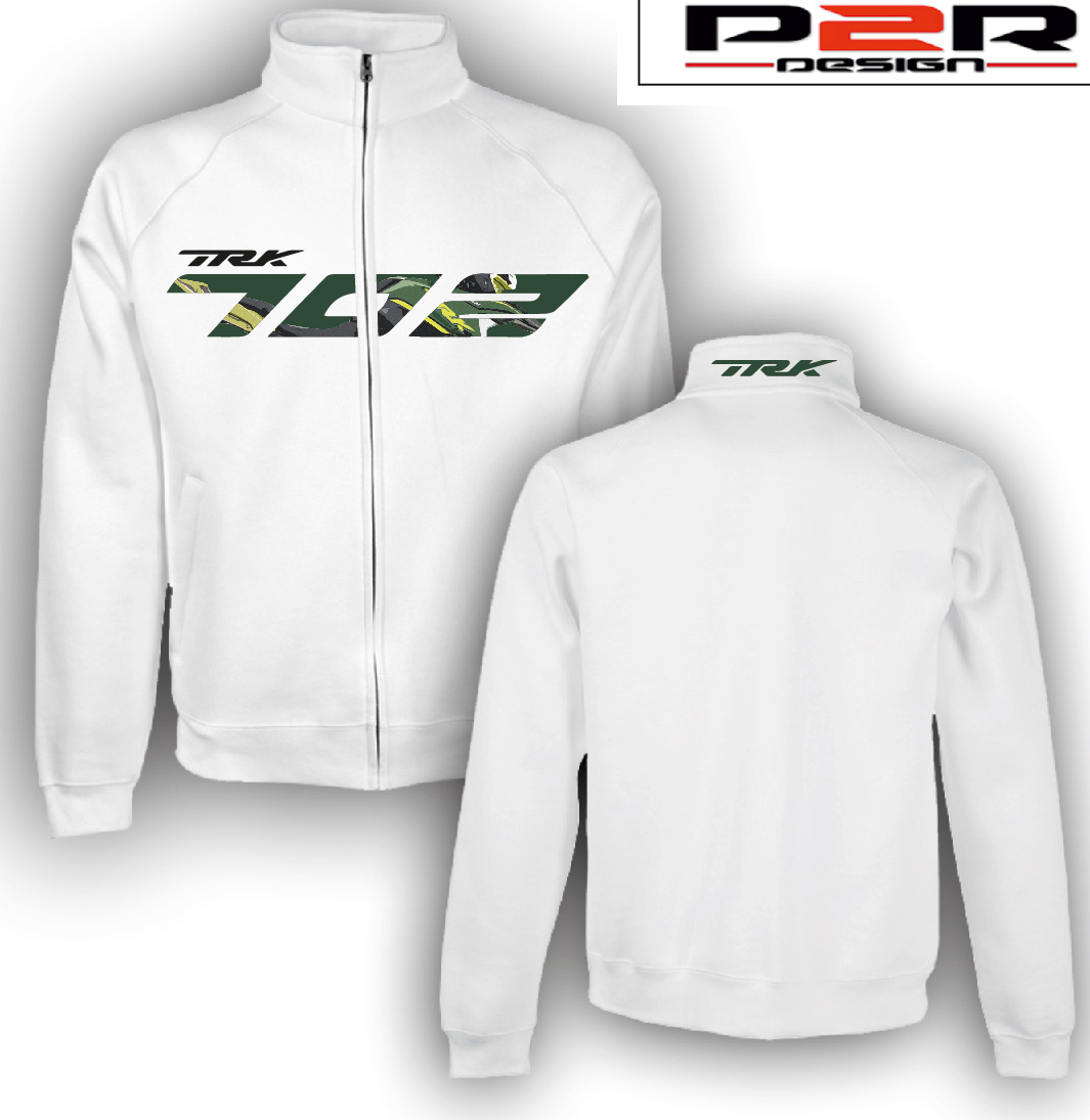 Felpa Bianca con zip Benelli TRK 702