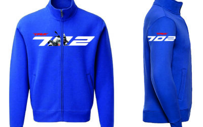 Felpa blu con zip personalizzata Benelli TRK 702 Hoodie Sweatshirt