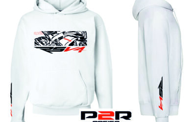 Felpa bianca personalizzata Aprilia RSV4 Hoodie Sweatshirt