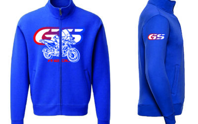 Felpa con zip Blu personalizzata BMW R1200 GS Sweatshirt