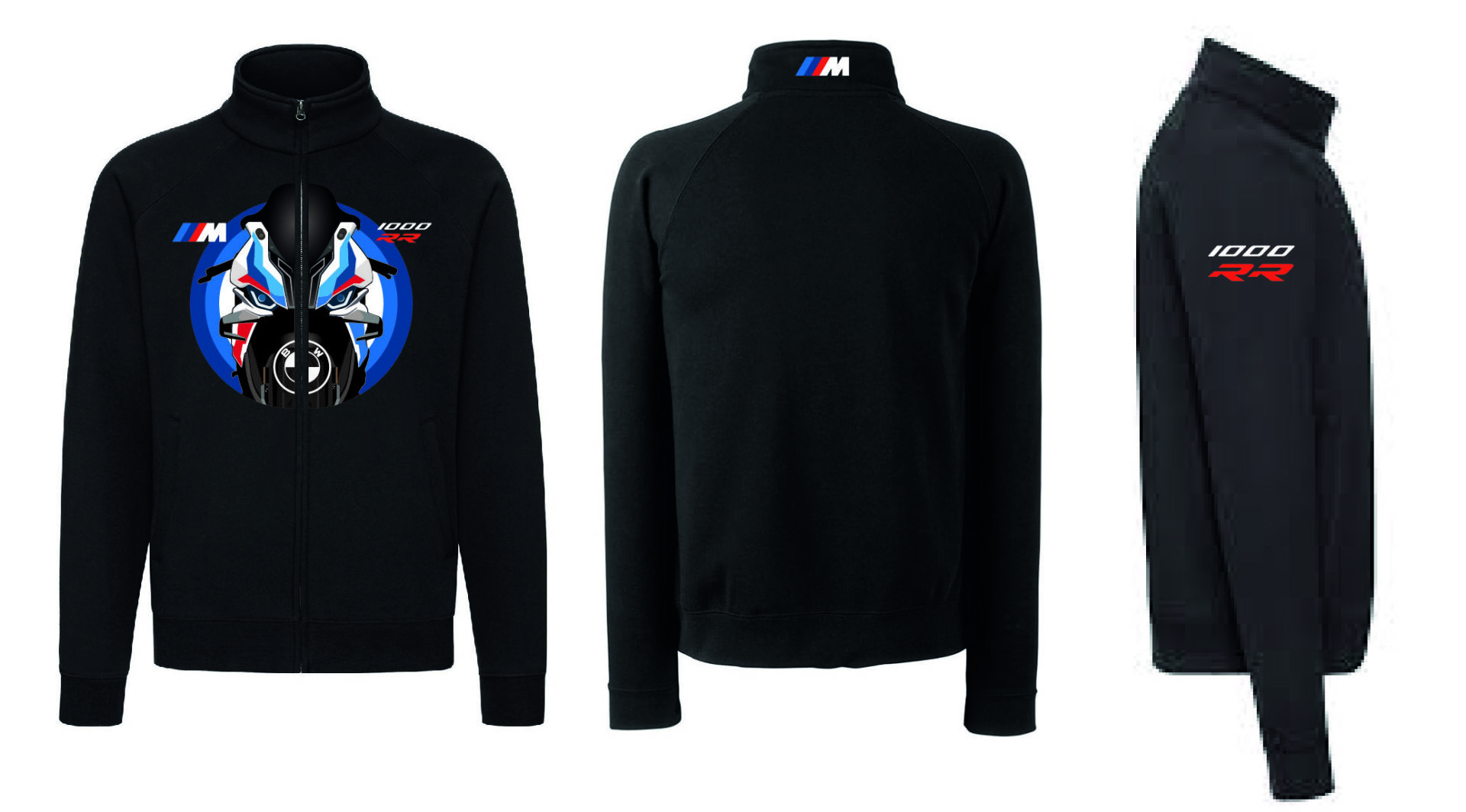 Felpa Nera con Zip BMW M 1000 RR 02