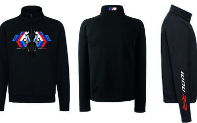 Felpa con zip nera personalizzata BMW M 1000 RR