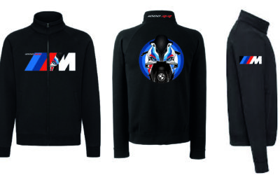 Felpa con zip nera personalizzata BMW M 1000 RR