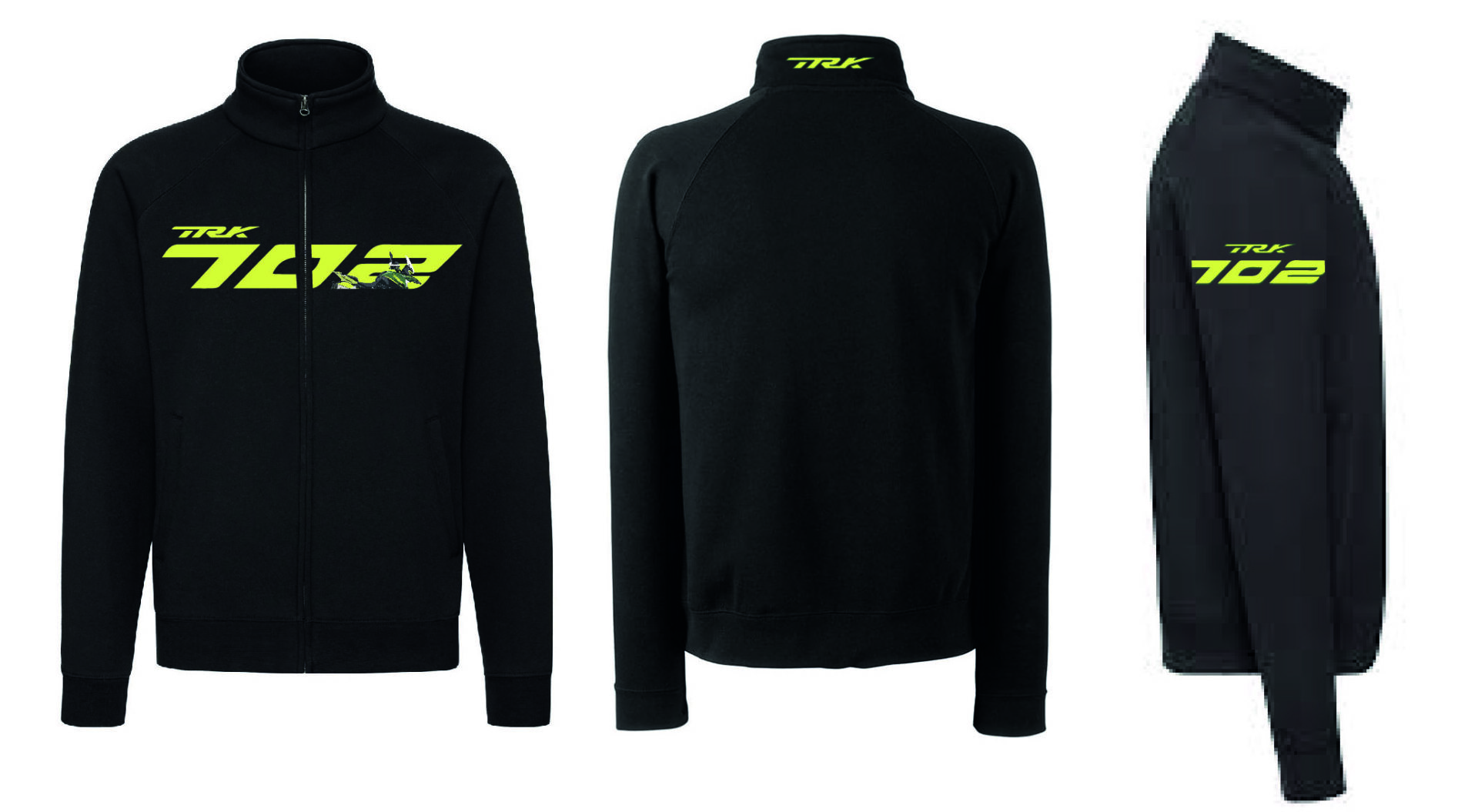Felpa Nera con Zip Benelli TRK 702 01