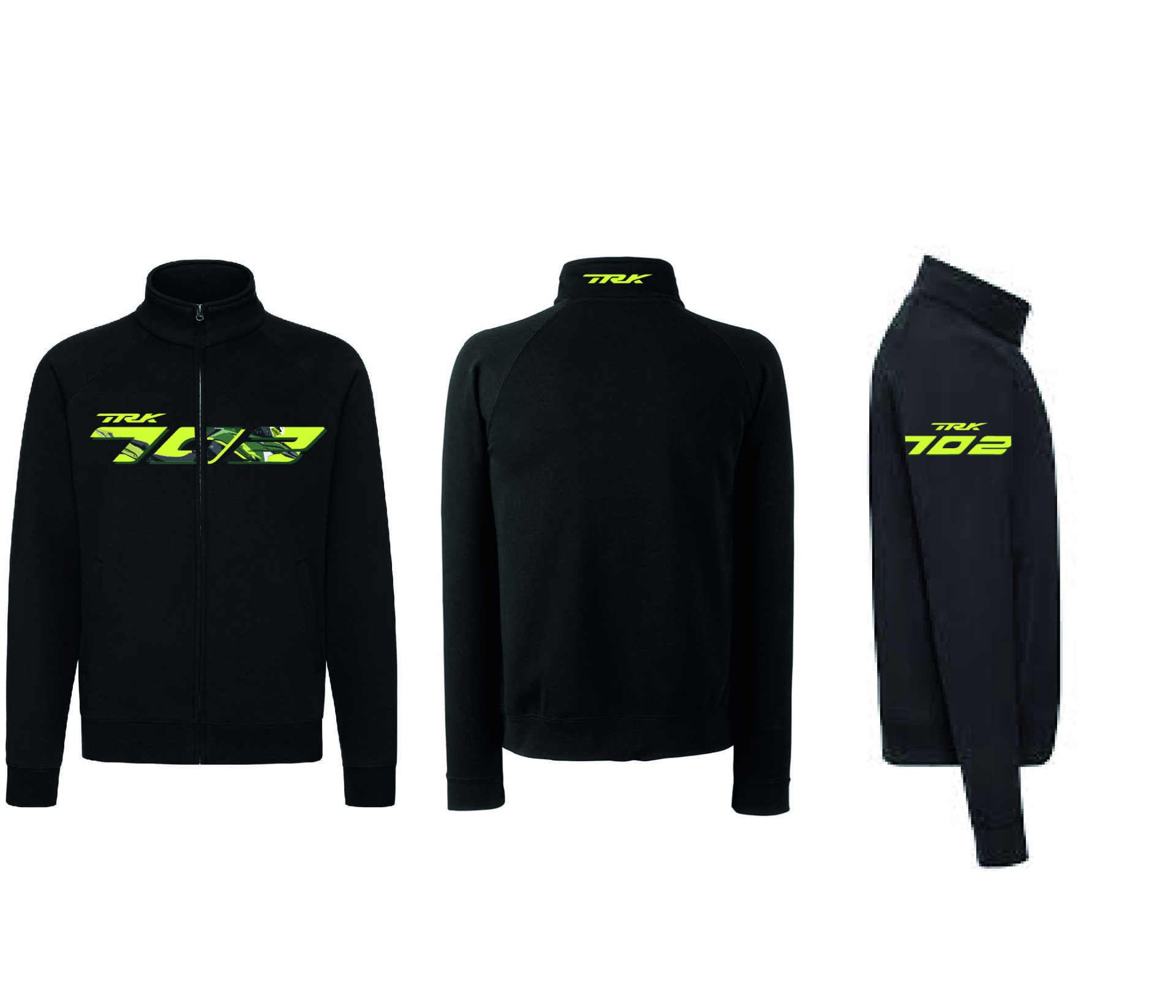 Felpa Nera con Zip Benelli TRK 702 02
