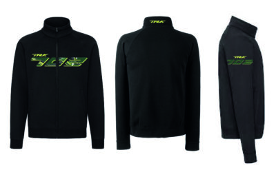Felpa con zip nera verde personalizzata Benelli TRK 702 Sweatshirt