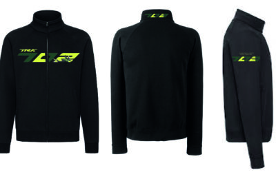Felpa con zip nera verde gialla personalizzata Benelli TRK 702 Sweatshirt