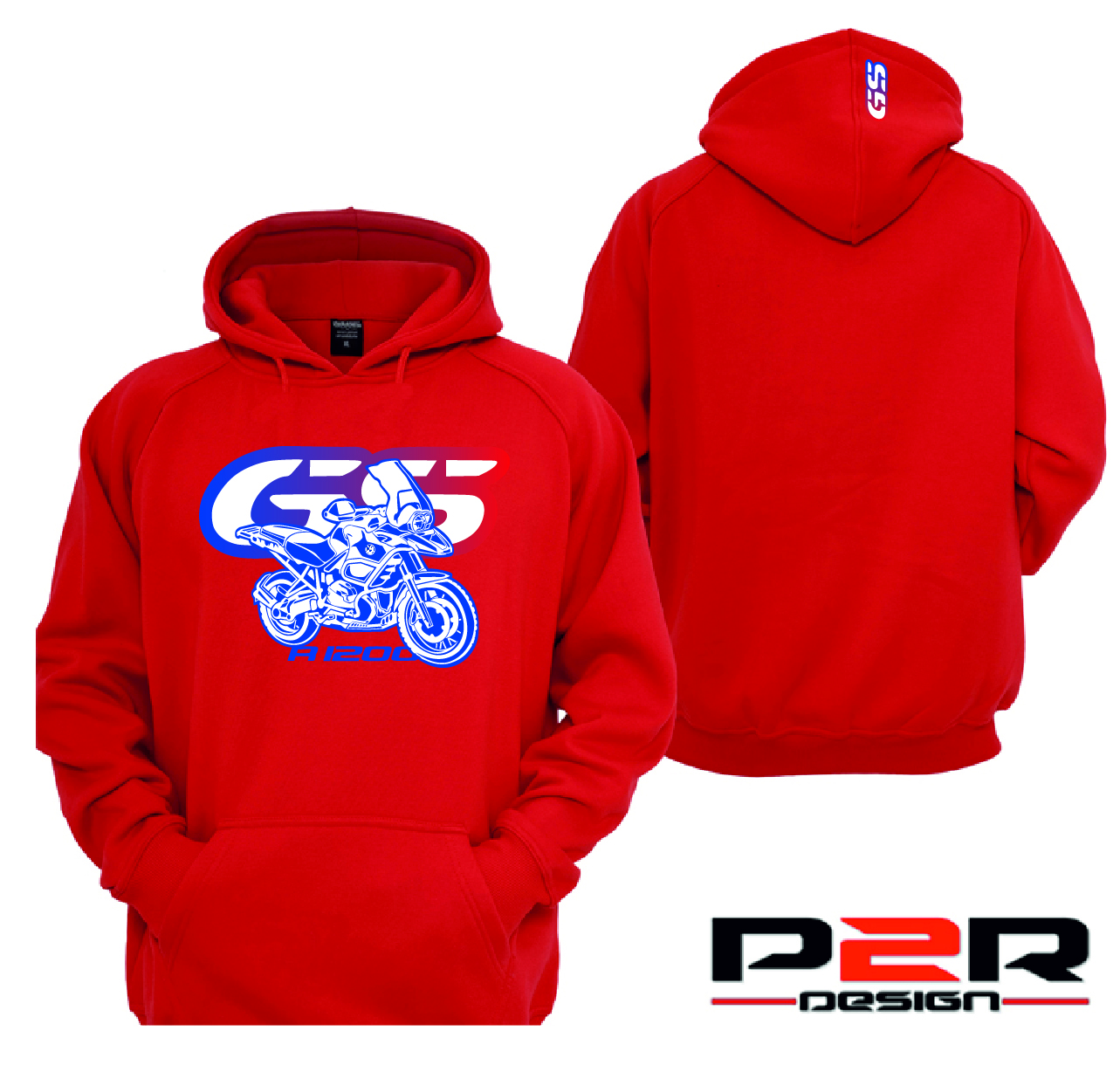Felpa rossa personalizzata BMW R1200 GS Hoodie Sweatshirt
