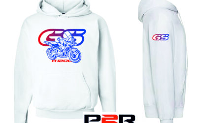 Felpa bianca personalizzata BMW R1200 GS Hoodie Sweatshirt